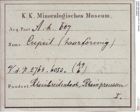 Etiketten zu Cuprit (NHMW-MIN-Ah607)